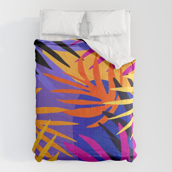 Neon Rainforest - Abstract Pop Art Comforter Gallery Image 6