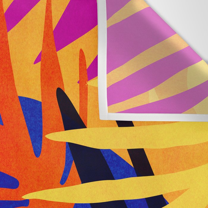 Neon Rainforest - Abstract Pop Art Wall Tapestry Gallery Image 3