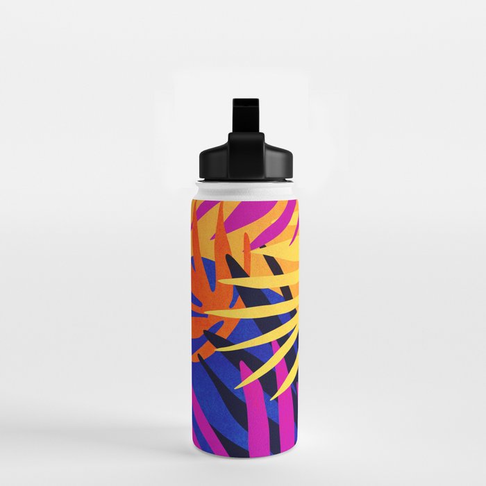 Neon Rainforest - Abstract Pop Art Water Bottle Gallery Image 2