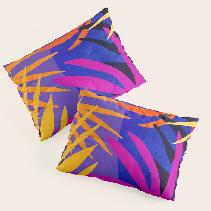 Neon Rainforest - Abstract Pop Art Pillow Sham Gallery Image 1