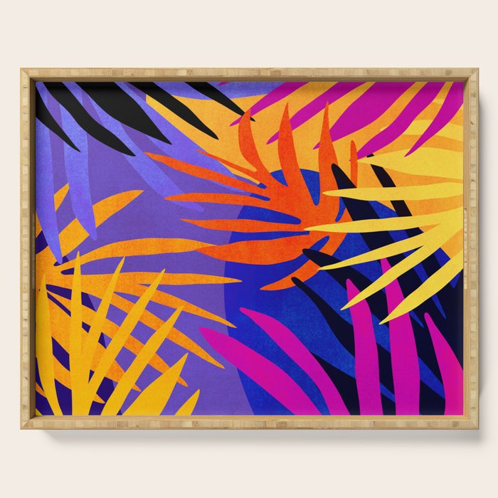 Neon Rainforest - Abstract Pop Art Serving Tray Gallery Image 1