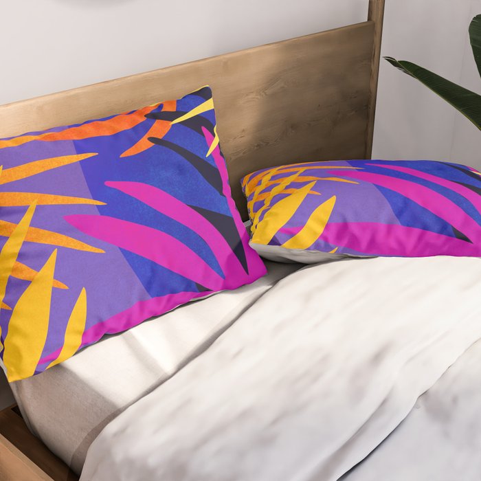 Neon Rainforest - Abstract Pop Art Pillow Sham Gallery Image 2