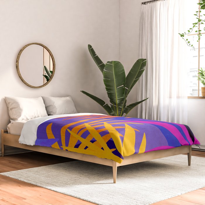 Neon Rainforest - Abstract Pop Art Comforter Gallery Image 2