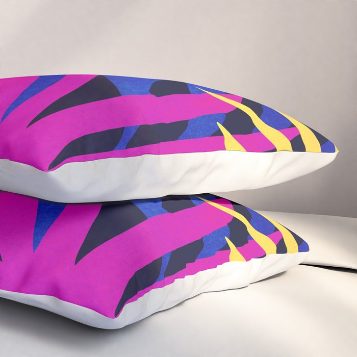 Neon Rainforest - Abstract Pop Art Pillow Sham Gallery Image 3