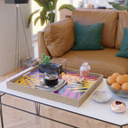 Neon Rainforest - Abstract Pop Art Serving Tray Gallery Image 2