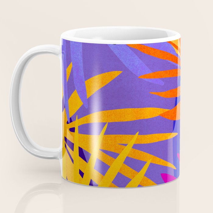 Neon Rainforest - Abstract Pop Art Coffee Mug Gallery Image 3