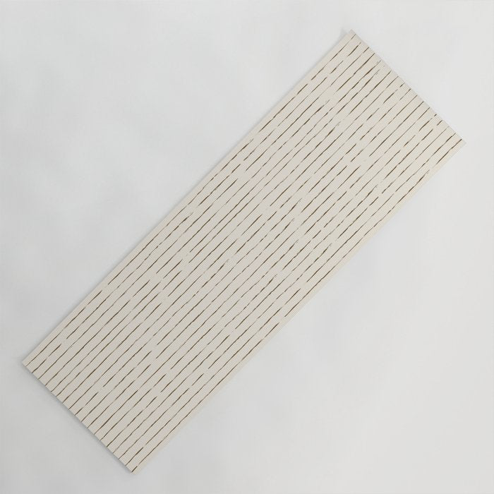 Lines II (Cream Chocolate) Yoga Mat Gallery Image 1