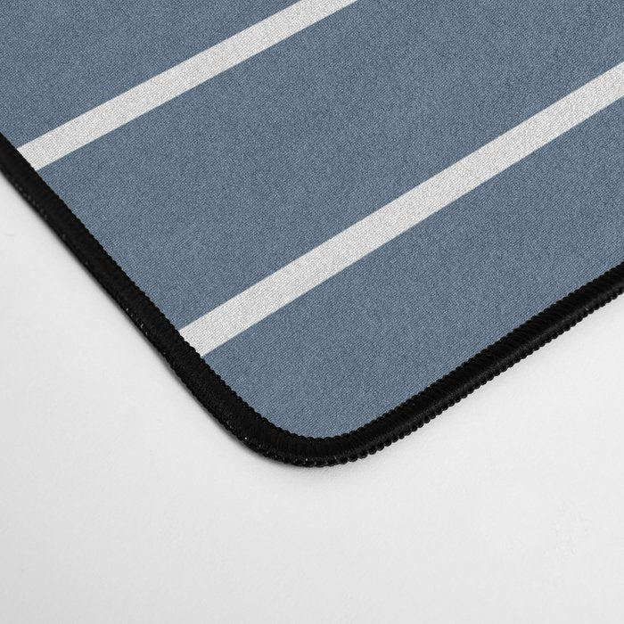 Minimal Line Curvature LXXXIV Nautical Blue Mid Century Modern Arch Abstract Desk Mat Gallery Image 4