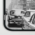  llama in times square print - a llama in times square-Llama Riding in Taxi, Black and White Vintage Laptop Sleeve Gallery Image 3