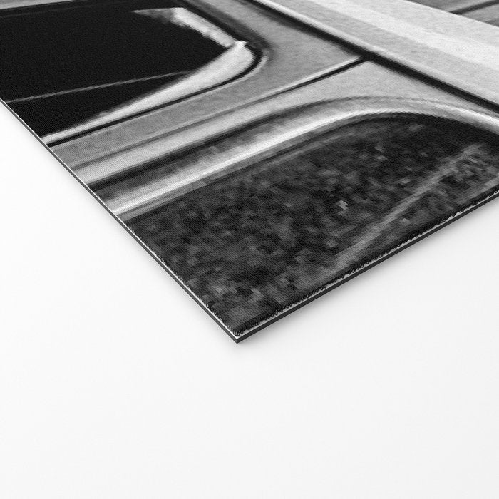  llama in times square print - a llama in times square-Llama Riding in Taxi, Black and White Vintage Welcome Mat Gallery Image 2