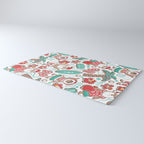 Mele Kalikimaka Hawaiian Christmas gingerbread cookies // white background Rug Gallery Image 3