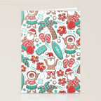 Mele Kalikimaka Hawaiian Christmas gingerbread cookies // white background Stationery Card Gallery Image 2