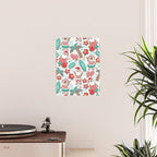 Mele Kalikimaka Hawaiian Christmas gingerbread cookies // white background Poster Gallery Image 2