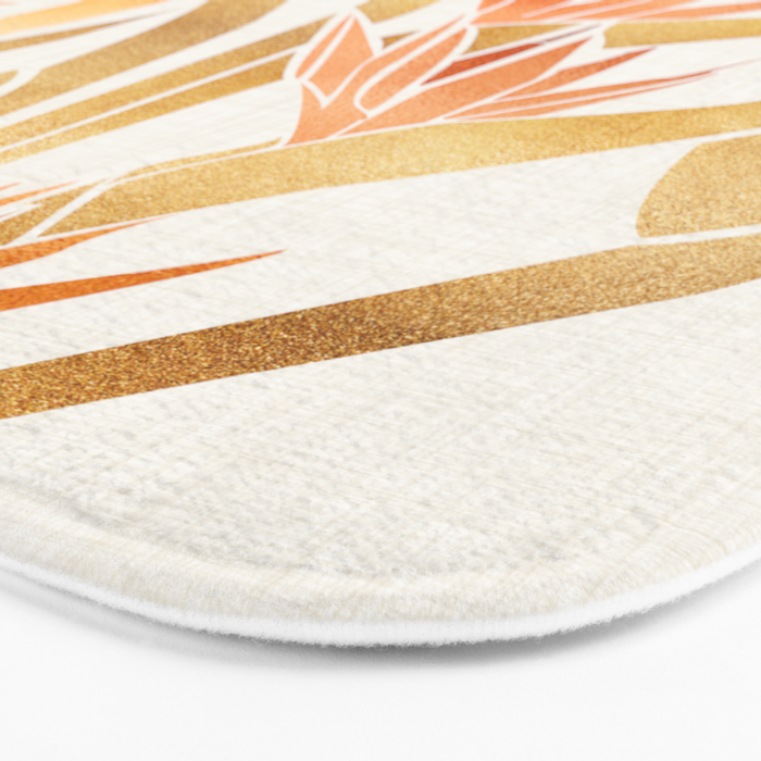 Metallic Gold Bird of Paradise Bath Mat Gallery Image 3