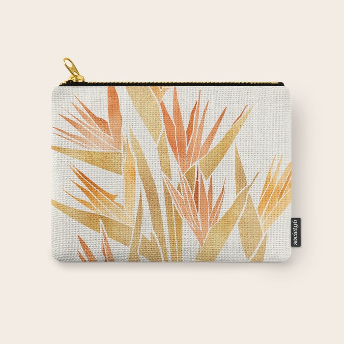 Metallic Gold Bird of Paradise Carry All Pouch Gallery Image 1