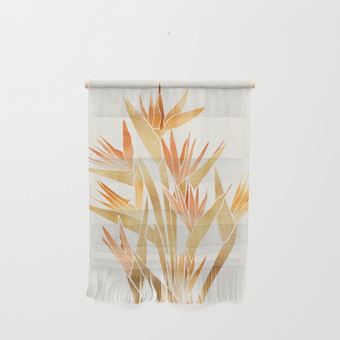 Metallic Gold Bird of Paradise Wall Hanging Gallery Image 1