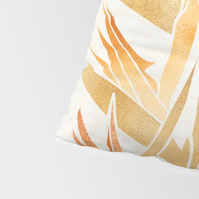Metallic Gold Bird of Paradise Pillow Sham Gallery Image 4