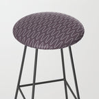 Curved Line Art in Dark Plum Stool Gallery Image 2