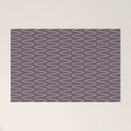 Curved Line Art in Dark Plum Welcome Mat Gallery Image 1