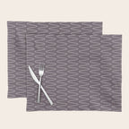 Curved Line Art in Dark Plum Placemat Gallery Image 1