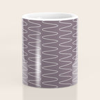 Curved Line Art in Dark Plum Coffee Mug Gallery Image 4