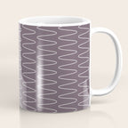 Curved Line Art in Dark Plum Coffee Mug Gallery Image 1
