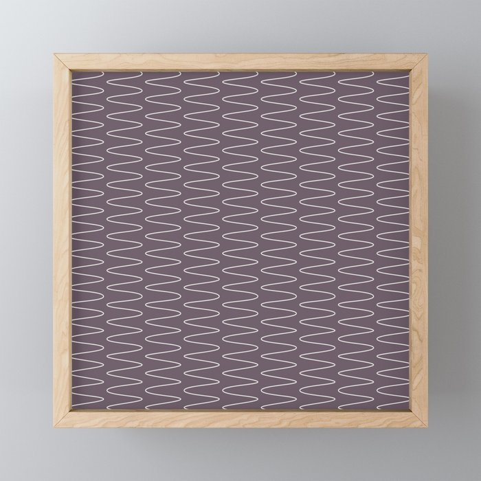 Curved Line Art in Dark Plum Mini Art Print Gallery Image 1