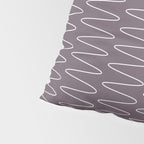 Curved Line Art in Dark Plum Pillow Sham Gallery Image 4