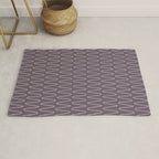 Curved Line Art in Dark Plum Rug Gallery Image 1