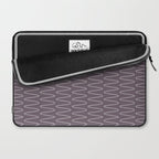 Curved Line Art in Dark Plum Laptop Sleeve Gallery Image 2