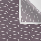 Curved Line Art in Dark Plum Wall Tapestry Gallery Image 3