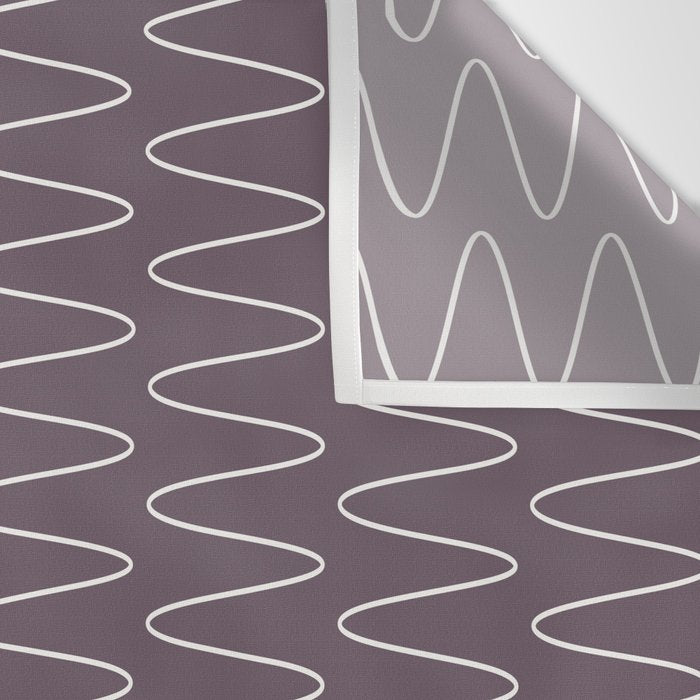 Curved Line Art in Dark Plum Wall Tapestry Gallery Image 3