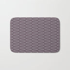 Curved Line Art in Dark Plum Bath Mat Gallery Image 1