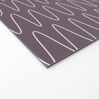 Curved Line Art in Dark Plum Welcome Mat Gallery Image 2