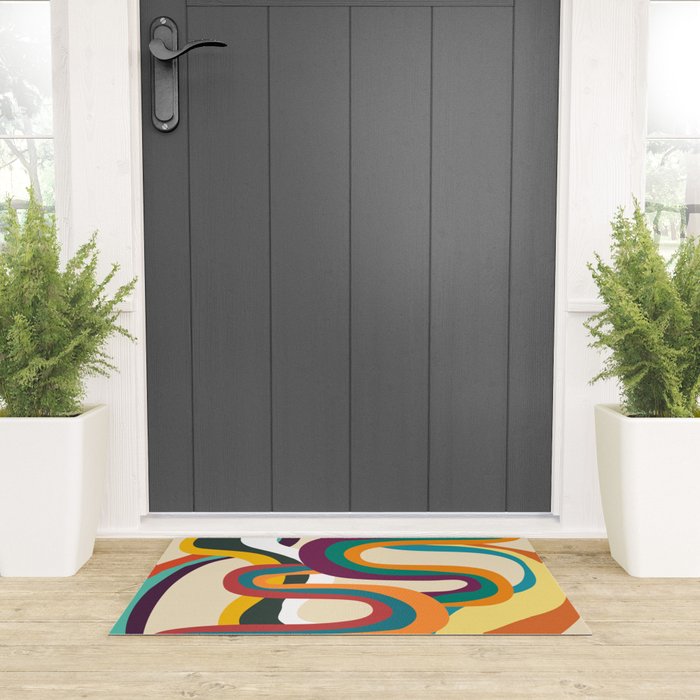 Groovy rainbow of doom Welcome Mat Gallery Image 3