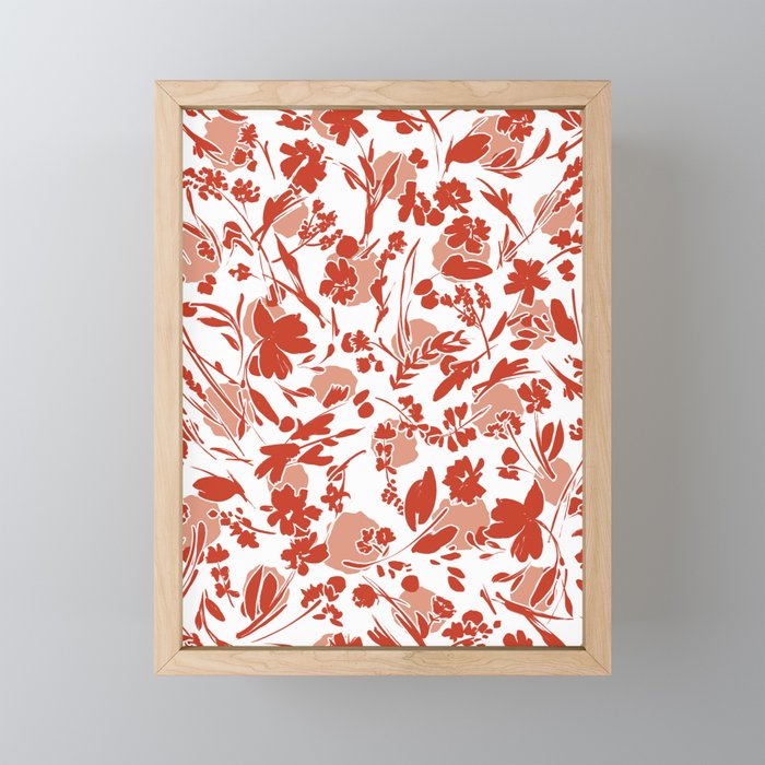 Wild flowering reddish meadow Mini Art Print Gallery Image 1