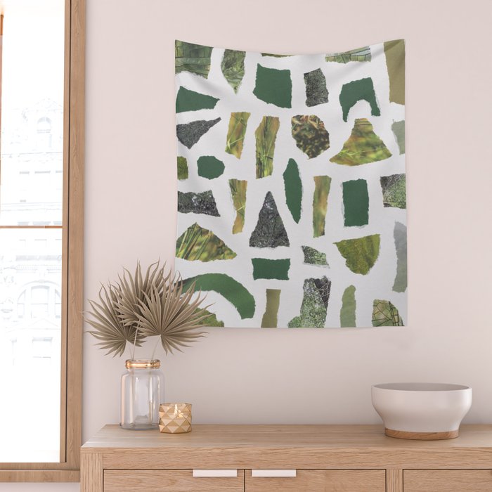 Shades of Green Wall Tapestry Gallery Image 2
