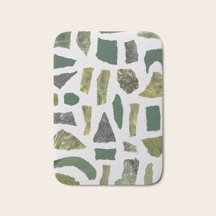Shades of Green Bath Mat Gallery Image 1