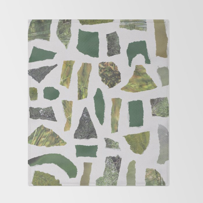 Shades of Green Throw Blanket Gallery Image 2
