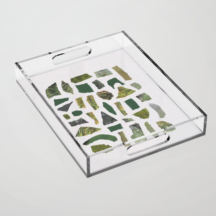 Shades of Green Acrylic Tray Gallery Image 1