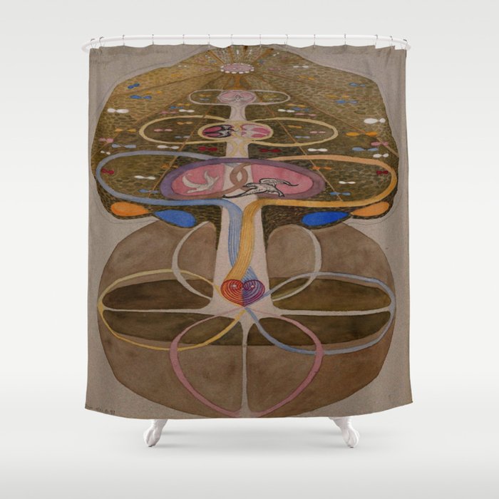 Hilma af Klint The Tree Of Knowledge No . 1 ,B ( 1913) Shower Curtain Gallery Image 1