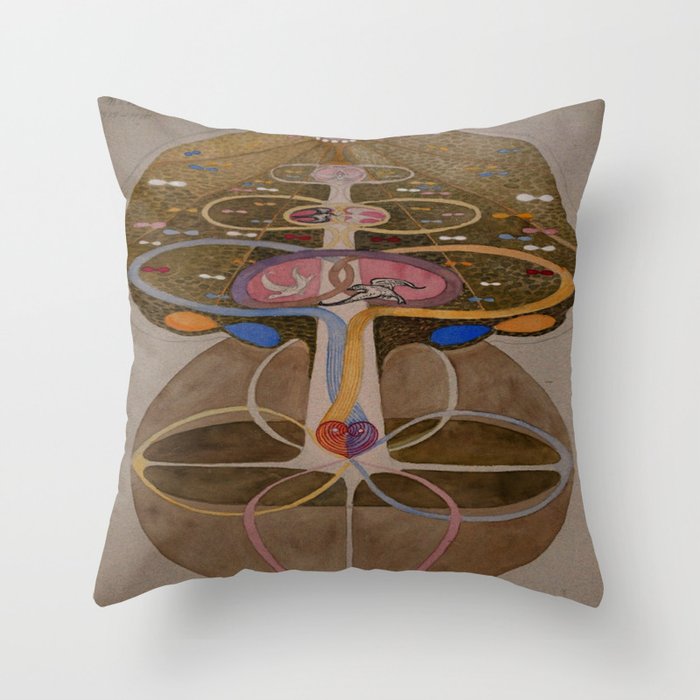 Hilma af Klint The Tree Of Knowledge No . 1 ,B ( 1913) Throw Pillow Gallery Image 6