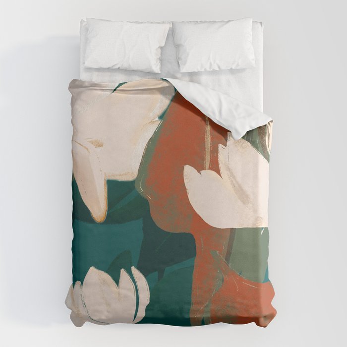 Abstract Art Garden Flowers Duvet Cover Gallery Image 6