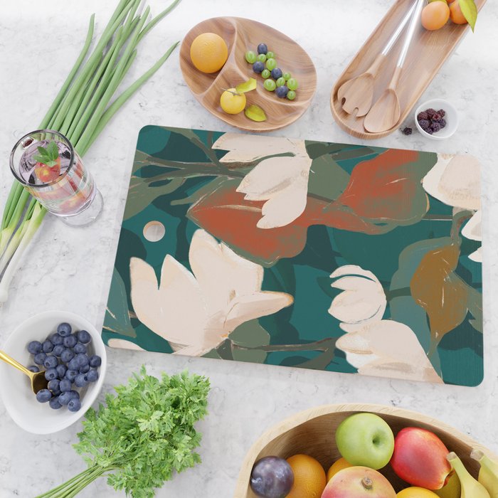 Abstract Art Garden Flowers Cutting Board Gallery Image 2