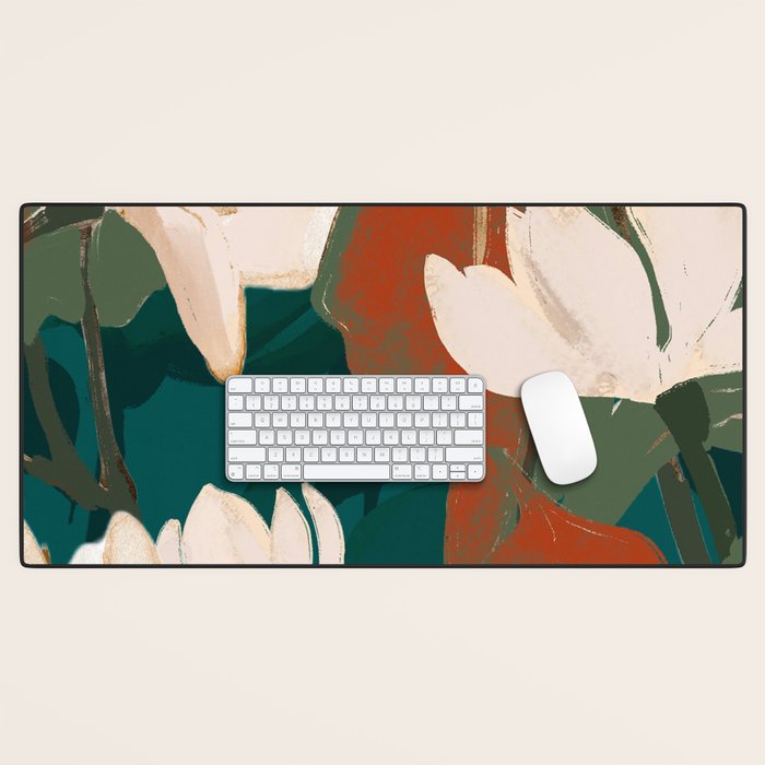 Abstract Art Garden Flowers Desk Mat Gallery Image 1