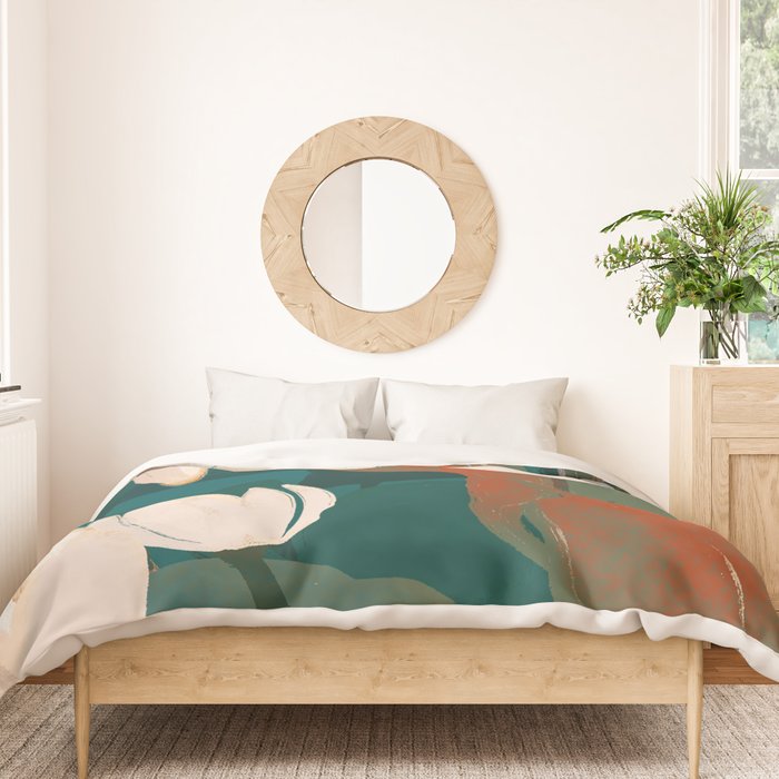 Abstract Art Garden Flowers Duvet Cover Gallery Image 3