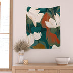 Abstract Art Garden Flowers Wall Tapestry Gallery Image 2
