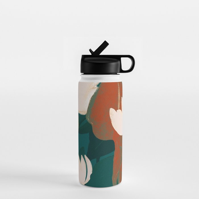 Abstract Art Garden Flowers Water Bottle Gallery Image 1
