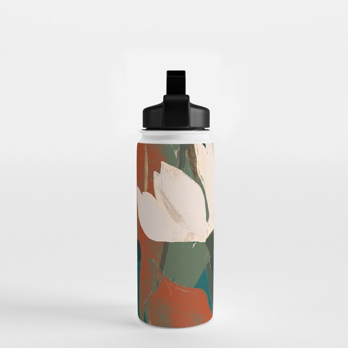 Abstract Art Garden Flowers Water Bottle Gallery Image 2