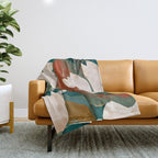 Abstract Art Garden Flowers Throw Blanket Gallery Image 1